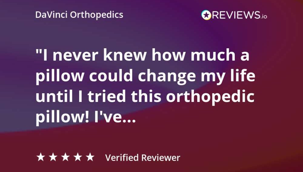 DaVinci Orthopedic Pillow Enhanced Comfort and Support for Improved Sleep - 4