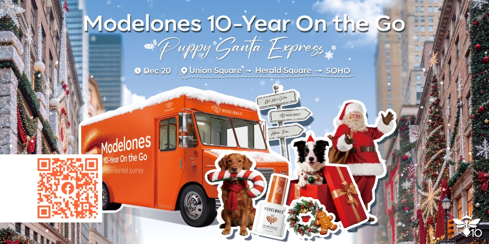 Modelones Hosts Festive Nail Pop-Up Tour Across NYC on Dec 20 with Santa and Reindeer Dogs
