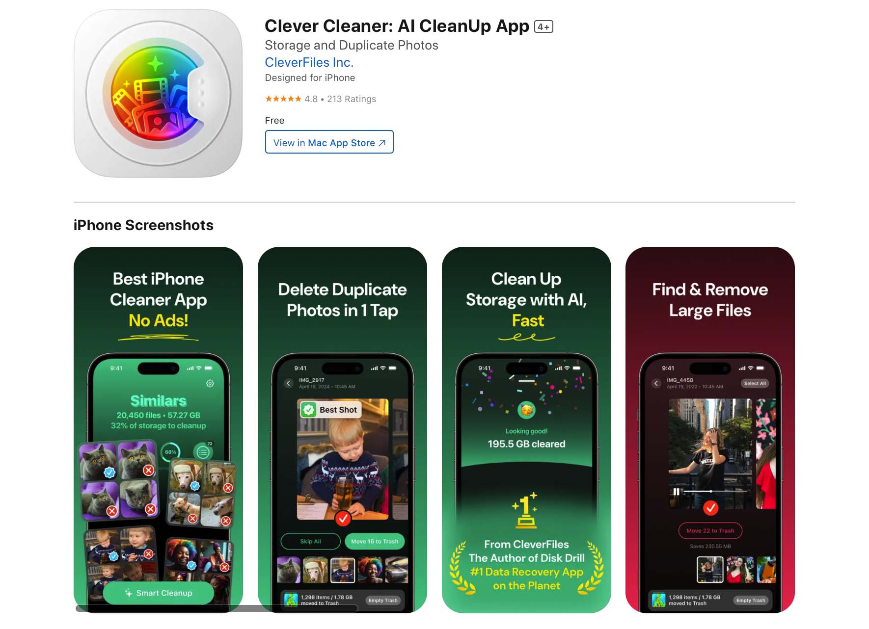 Clever Cleaner for iPhone Review: Free AI-Powered iOS Cleaning App
