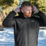 Alt text: Man in a heated jacket