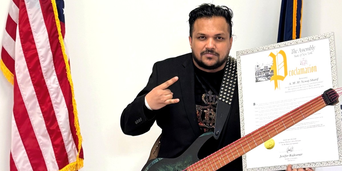 New York State Assembly Issues Official Proclamation and Certificate of Merit to Bass Guitarist Bassman Newaj