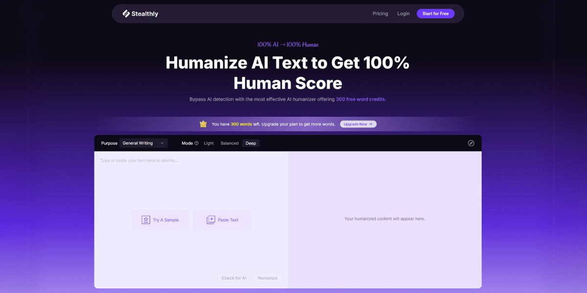 Stealthly Review The AI Humanizer for Bypassing Detection