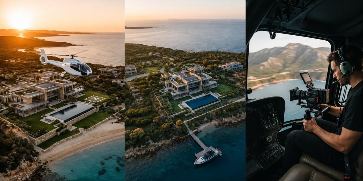 How Helicopter Aerial Photography Transforms Luxury Vacation Rental Bookings